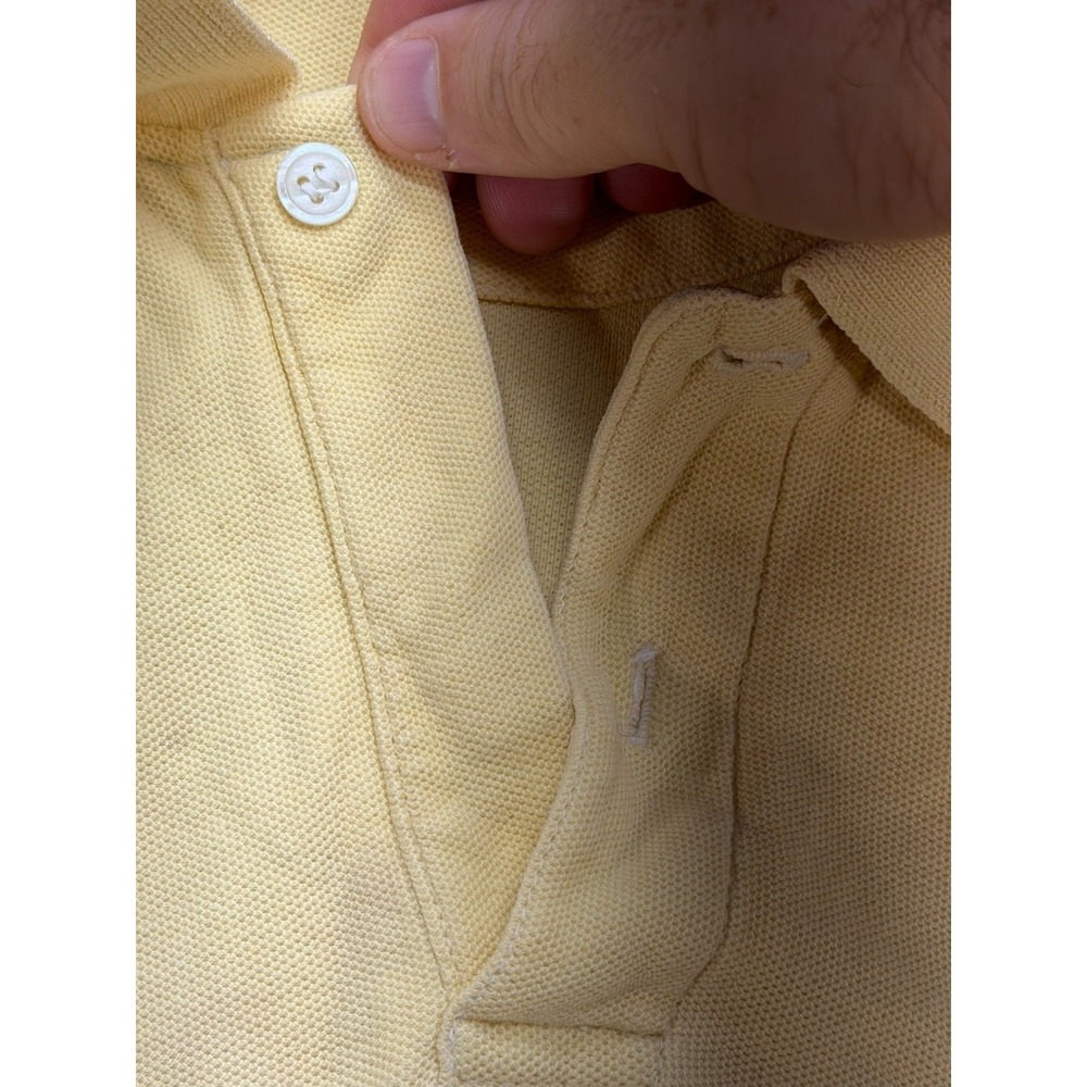 Chaps Ralph Lauren Yellow Polo Shirt Logo Size Large - Picture 10 of 14